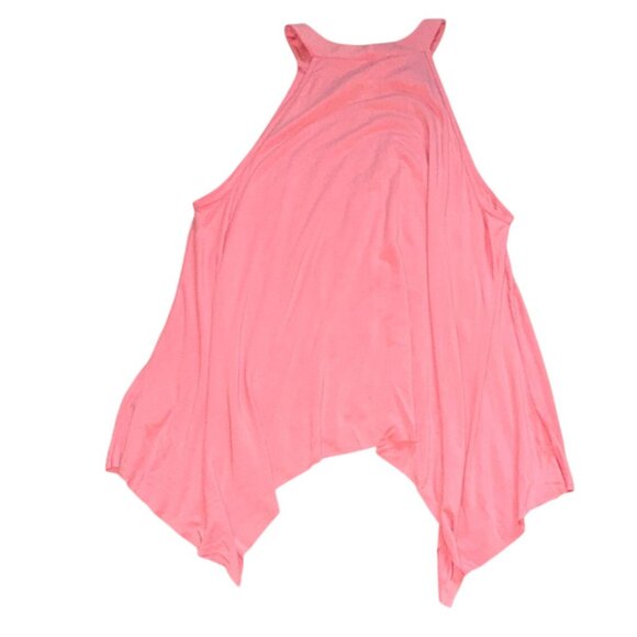 American Eagle Womens High Neck Hankerchief Tank Top-Coral-Size M-NWT - Picture 5 of 5